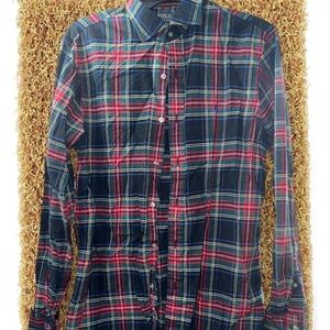 Women’s Sz M Polo by Ralph Lauren Multicolor Plaid Shirt